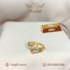 Gold-Plated Ring with Sparkling Baguette Stones