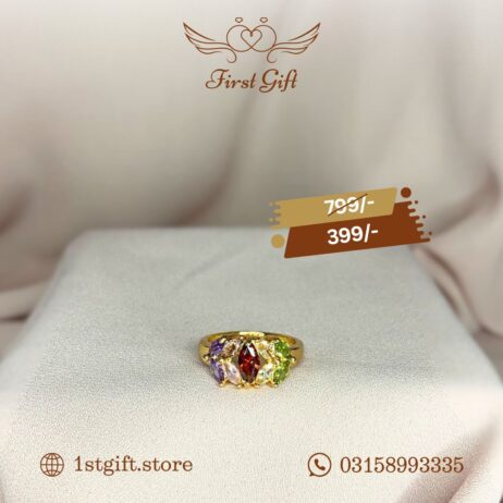 Golden Multi-Stone Ring