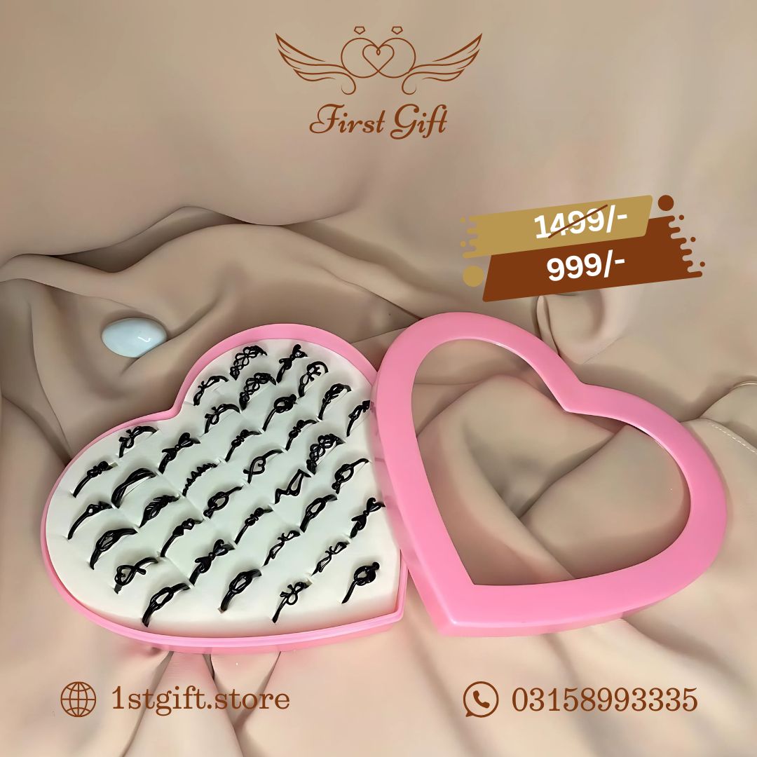 Heart-Shaped Ring Set