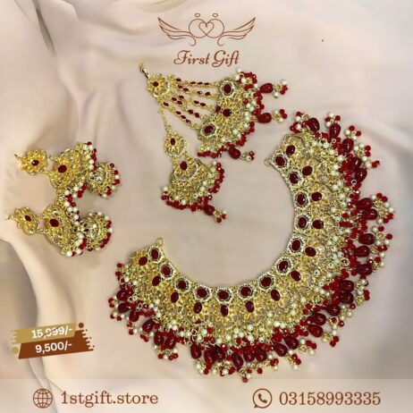 Red & Gold Traditional Necklace Set